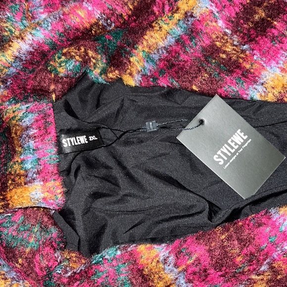 Plaid Regular Fit Urban Lapel Collar Coat With Belt - Picture 7 of 8